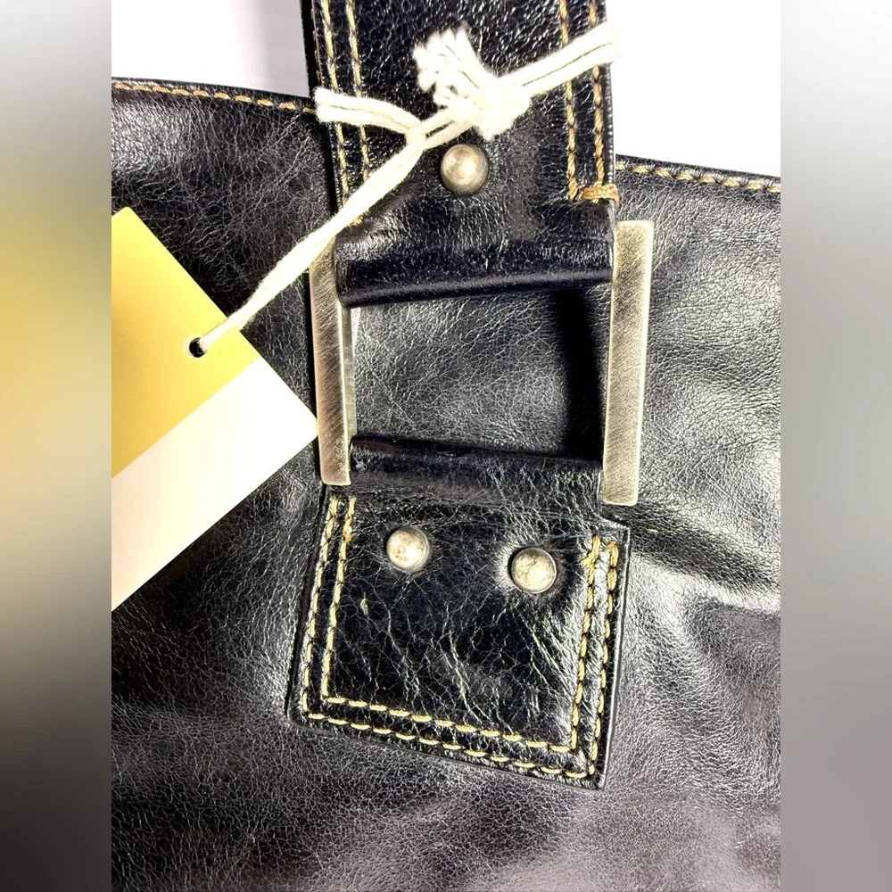Francesco Biasia Black Leather Briefcase